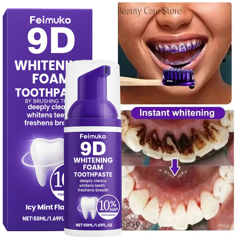 Teeth Whitening Natural - Pasta de Dente Roxa 9D para