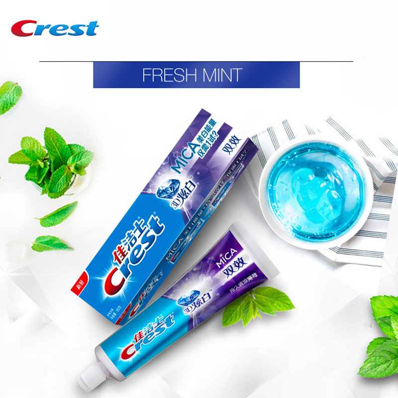 Teeth Whitening Natural - Crest 3d mica creme dental fluoreto