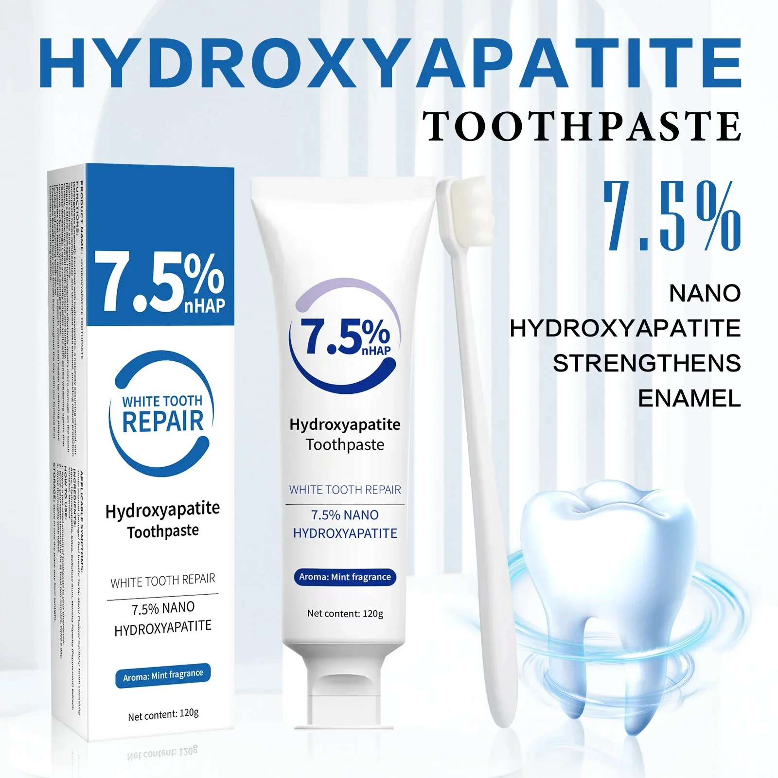 Teeth Whitening Natural - Kit de Pasta de Dente e