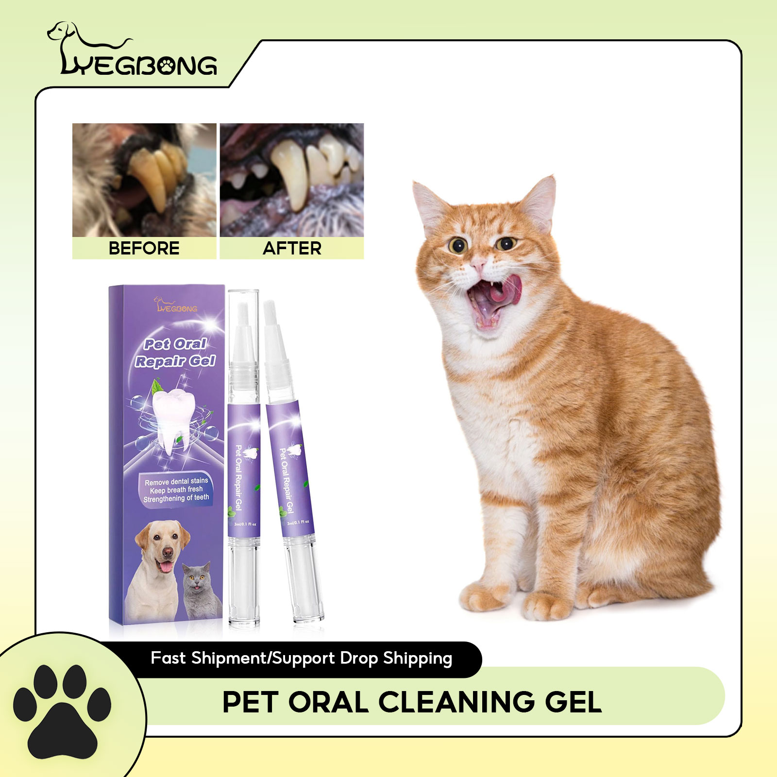 Teeth Whitening Clinic - Gel de reparação oral para animais