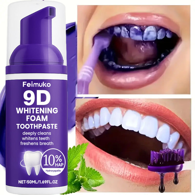 Pasta de Dente Roxa 9D para Cl - Teeth Whitening Natural avaliação e preço
